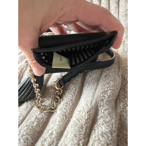 Kate Spade Black Leather Phone Crossbody and Pink Floral Wristlet Bundle - Picture 7 of 8